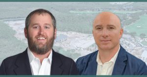 Header introducing the promotions of The Highland Group's new VP of the Alabama Gulf Coast and Northwest Florida Markets & Highland's new VP of Preconstruction.